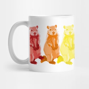 Rainbow Groundhogs Mug